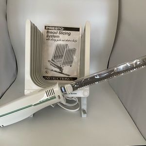 PRESTO BREAD SLICING SYSTEM with SLICING GUIDE AND ELECTRIC KNIFE